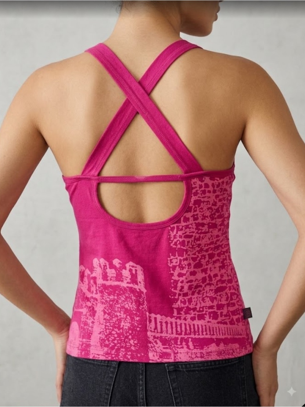 Fuchsia Graphic Tank Top - Picture 2 of 6